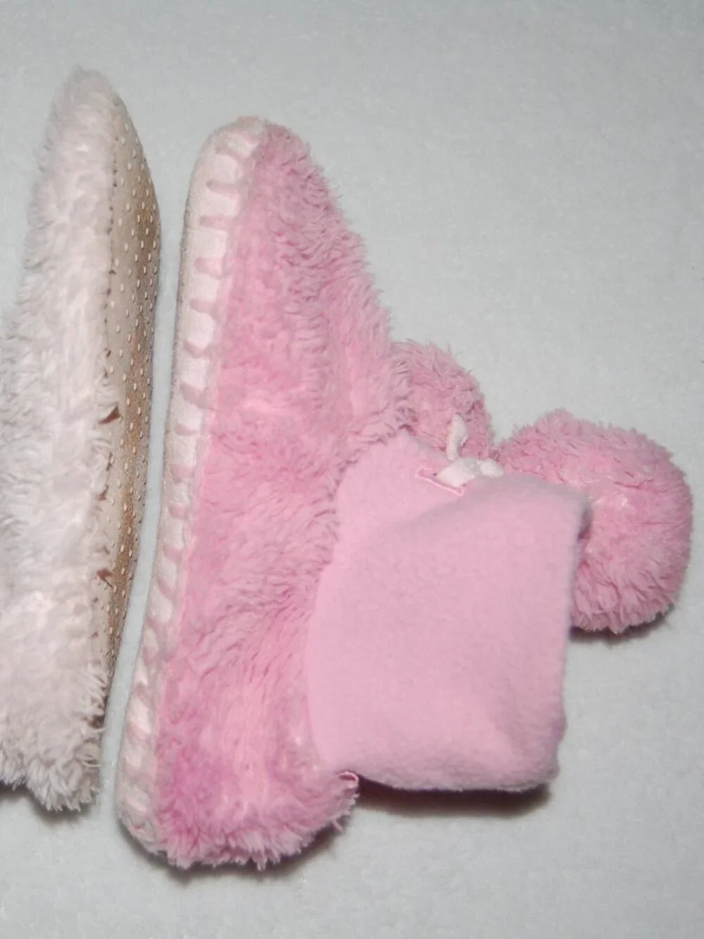 Baby Gap Pink Slipper Boots with Poms, Size 9T/10T (6.5
